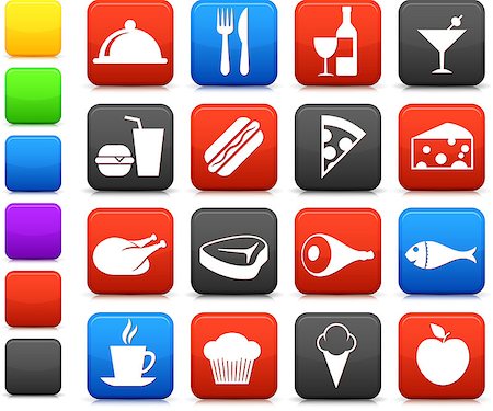 simsearch:400-07325408,k - Original vector illustration: food and drink icon collection Stock Photo - Budget Royalty-Free & Subscription, Code: 400-07325353