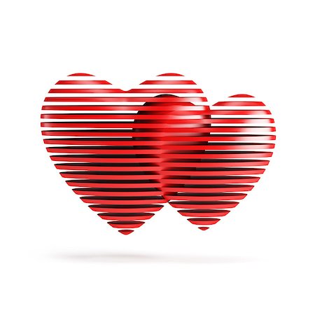 simsearch:400-07326110,k - red symbolic valentine heart, isolated 3d render Stock Photo - Budget Royalty-Free & Subscription, Code: 400-07326105