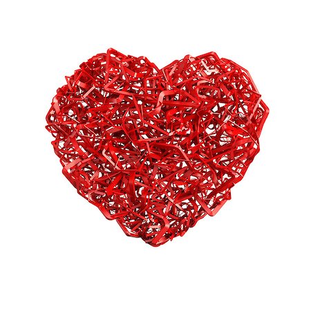 simsearch:400-07326110,k - red symbolic valentine heart, isolated 3d render Stock Photo - Budget Royalty-Free & Subscription, Code: 400-07326111