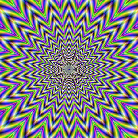 simsearch:400-06067180,k - Digital abstract fractal image with an optically challenging star design in yellow, blue, green and pink. Foto de stock - Super Valor sin royalties y Suscripción, Código: 400-07326276