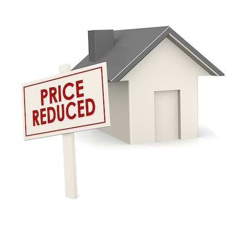 Price reduced banner with house Stock Photo - Budget Royalty-Free & Subscription, Code: 400-07326315