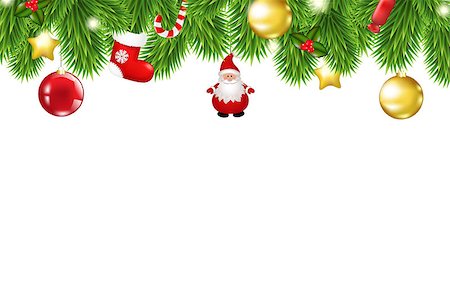 santa border - Christmas Framework, With Gradient Mesh, Vector Illustration Stock Photo - Budget Royalty-Free & Subscription, Code: 400-07326537