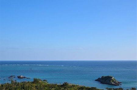 simsearch:400-07326581,k - View over the Pacific Ocean from the observation point at Tamatori at the japanese tropical island Ishigaki Stock Photo - Budget Royalty-Free & Subscription, Code: 400-07326579