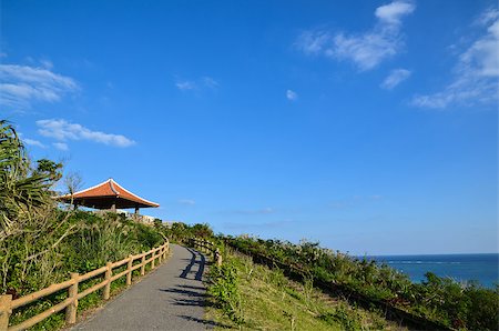 simsearch:400-07326581,k - Path to the observation point at Tamatori zaki at the tropical japanese island Ishigaki Stock Photo - Budget Royalty-Free & Subscription, Code: 400-07326580