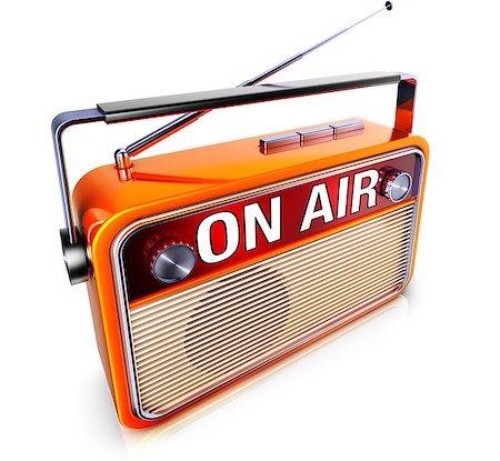 3D rendering of a radio with an on air icon Foto de stock - Super Valor sin royalties y Suscripción, Código: 400-07326671