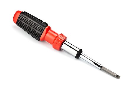 simsearch:640-02950999,k - screwdriver with straight slot isolated on white Photographie de stock - Aubaine LD & Abonnement, Code: 400-07326694