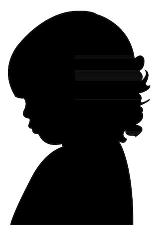 a girl head silhouette vector Foto de stock - Super Valor sin royalties y Suscripción, Código: 400-07326815