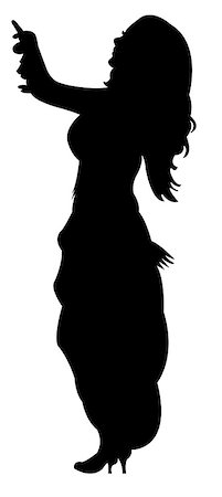 simsearch:400-05252988,k - belly dancer silhouette vector Stock Photo - Budget Royalty-Free & Subscription, Code: 400-07326813