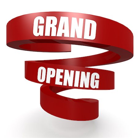Grand opening red helix banner Stock Photo - Budget Royalty-Free & Subscription, Code: 400-07327191