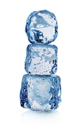 fresh glass of ice water - Ice cubes with drops isolated on white Stock Photo - Budget Royalty-Free & Subscription, Code: 400-07328004