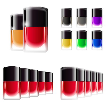 ekaterina88 (artist) - Set realistic vector nail polish of different colors Foto de stock - Royalty-Free Super Valor e Assinatura, Número: 400-07328340