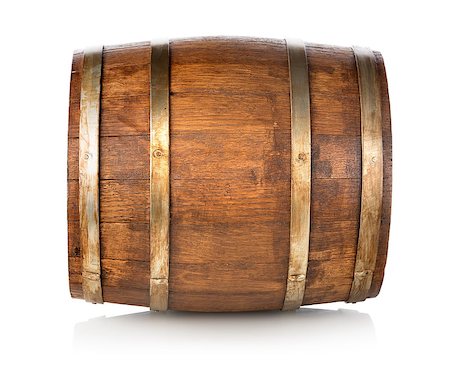 Barrel made of wood isolated on a white background Stock Photo - Budget Royalty-Free & Subscription, Code: 400-07328729