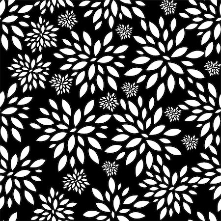 symbols modern art - Flower Leaves Seamless Pattern Background Vector Illustration Photographie de stock - Aubaine LD & Abonnement, Code: 400-07328840