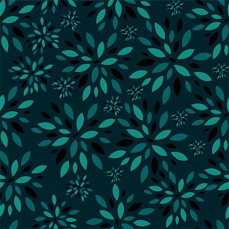 seamless summer backgrounds - Flower Leaves Seamless Pattern Background Vector Illustration Stock Photo - Budget Royalty-Free & Subscription, Code: 400-07328853