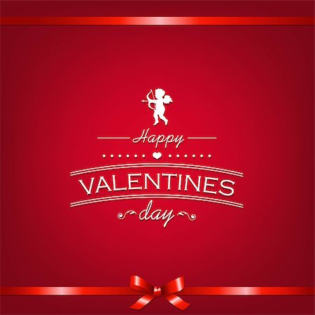 simsearch:400-07326110,k - Happy Valentines Day Card With Ribbon, With Gradient Mesh, Vector Illustrationn Photographie de stock - Aubaine LD & Abonnement, Code: 400-07329169