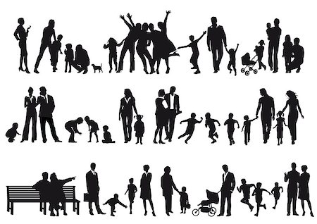 family life vector - Families and parents Stock Photo - Budget Royalty-Free & Subscription, Code: 400-07329234