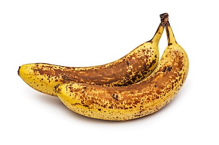 decaying fruit photography - Overripe two bananas. Banana expired. Isolated on white background. Stock Photo - Budget Royalty-Free & Subscription, Code: 400-07329258