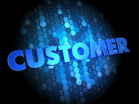 digital experience - Customer  - Blue Color Text on Digital Background. Stock Photo - Budget Royalty-Free & Subscription, Code: 400-07329440
