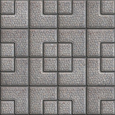 simsearch:400-04875459,k - Grainy Gray Pavement of Squares of Different Sizes. Seamless Tileable Texture. Photographie de stock - Aubaine LD & Abonnement, Code: 400-07329452