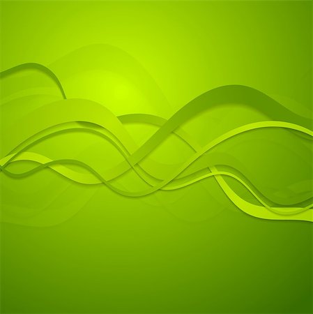 simsearch:400-07325154,k - Green spring waves vector background Stock Photo - Budget Royalty-Free & Subscription, Code: 400-07329719