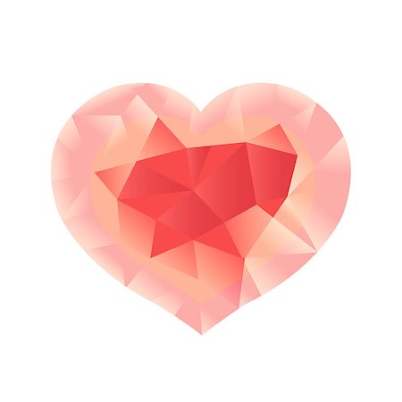 simsearch:400-07326110,k - Pastel Pink Origami Heart, Vector Illustration Stock Photo - Budget Royalty-Free & Subscription, Code: 400-07329769