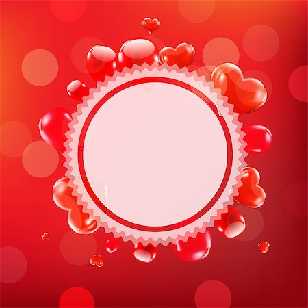 simsearch:400-07774625,k - Red Happy Valentines Day Card, With Gradient Mesh, Vector Illustration Photographie de stock - Aubaine LD & Abonnement, Code: 400-07329770