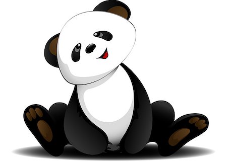 Vector Sitting panda Stock Photo - Budget Royalty-Free & Subscription, Code: 400-07329979