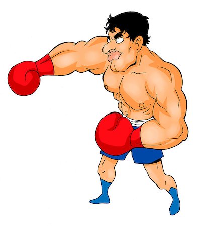 Cartoon illustration of a boxer Stock Photo - Budget Royalty-Free & Subscription, Code: 400-07320582