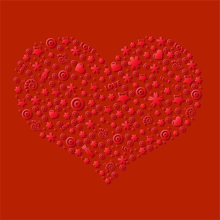 simsearch:400-07261564,k - Red Heart Valentines Day, With Gradient Mesh, Vector Illustration Stock Photo - Budget Royalty-Free & Subscription, Code: 400-07320696