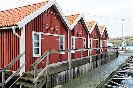 stair for mountain - Lake booths at Kladesholmen a cloudy winter day Stock Photo - Budget Royalty-Free & Subscription, Code: 400-07320709