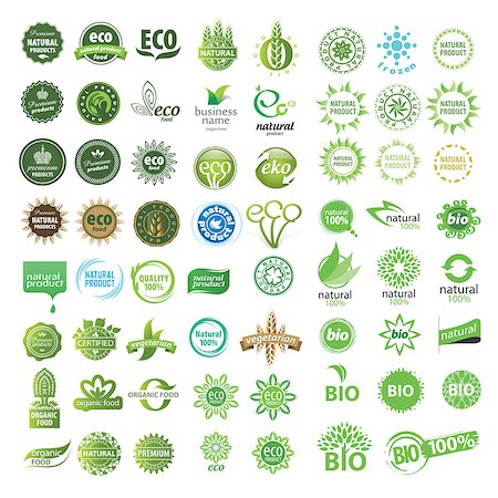 simsearch:400-07218151,k - collection of vector eco sign Fotografie stock - Microstock e Abbonamento, Codice: 400-07320731