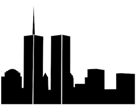 twin towers on a white background Foto de stock - Royalty-Free Super Valor e Assinatura, Número: 400-07320895