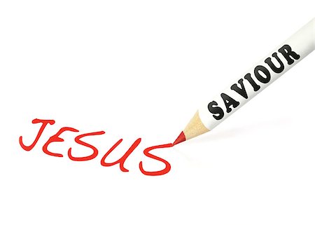 simsearch:400-04523617,k - A saviour labeled pencil writing the word Jesus Stock Photo - Budget Royalty-Free & Subscription, Code: 400-07320954