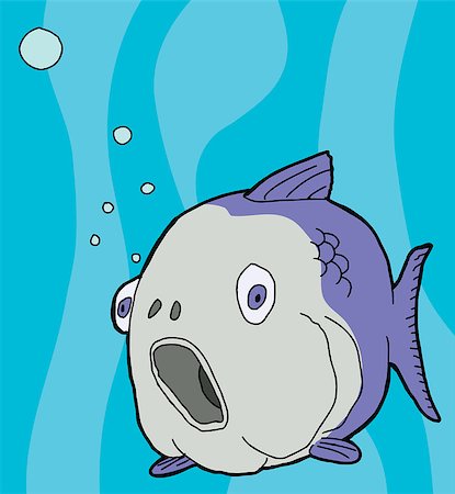 simsearch:400-07313165,k - Single purple fish with bubbles underwater Foto de stock - Super Valor sin royalties y Suscripción, Código: 400-07320966