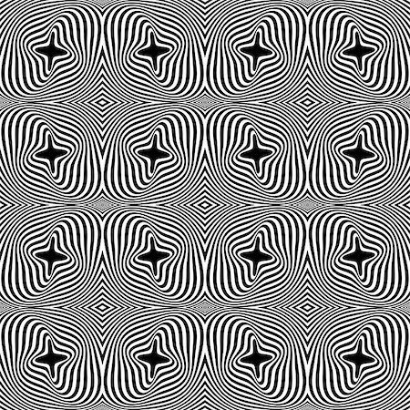 fancy line designs - Seamless wavy lines texture in op art design. Vector art. Stock Photo - Budget Royalty-Free & Subscription, Code: 400-07321097