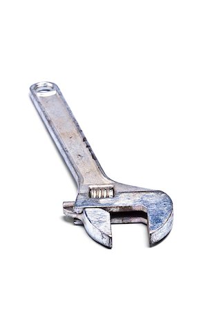 simsearch:400-08734195,k - ajustable spanner isolated on white Foto de stock - Royalty-Free Super Valor e Assinatura, Número: 400-07321126