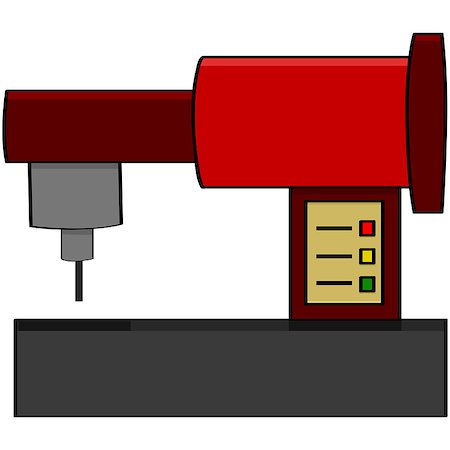 Cartoon illustration showing a red sewing machine Stock Photo - Budget Royalty-Free & Subscription, Code: 400-07321195