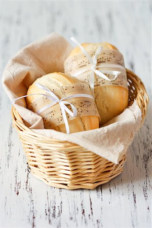 Tasty homemade buns in a basket. Stock Photo - Budget Royalty-Free & Subscription, Code: 400-07321623