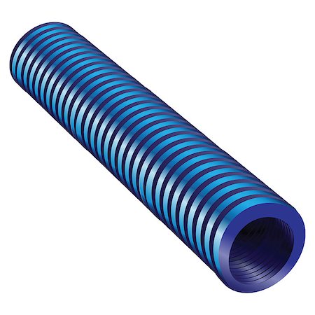 Blue corrugated tube for industrial work. Vector illustration. Stock Photo - Budget Royalty-Free & Subscription, Code: 400-07321775