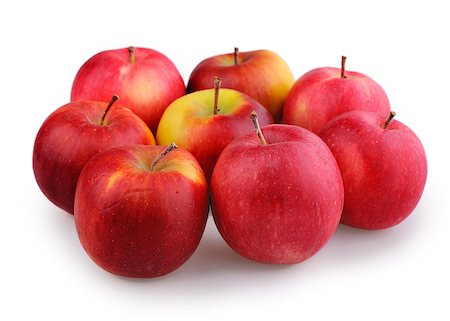 fresh red apples on a white background Photographie de stock - Aubaine LD & Abonnement, Code: 400-07322616