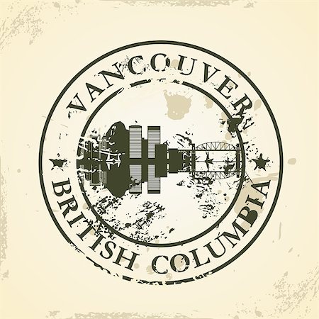 Grunge rubber stamp with Vancouver, British Columbia - vector illustration Stock Photo - Budget Royalty-Free & Subscription, Code: 400-07322728