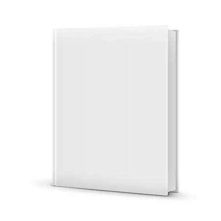 Blank White Standing Book Template. Vector Illustration. Stock Photo - Budget Royalty-Free & Subscription, Code: 400-07322856