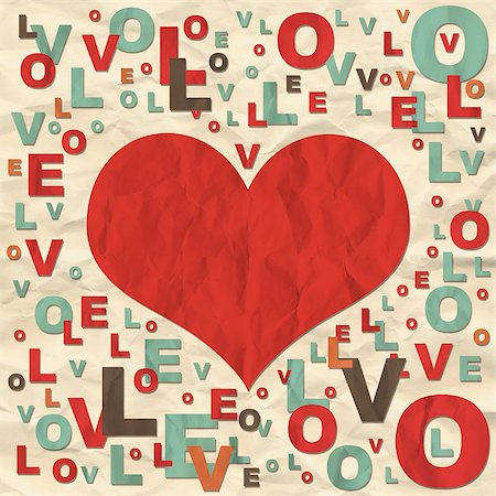 simsearch:400-07261564,k - Frame consisting of letters. The concept of Valentine's Day Stock Photo - Budget Royalty-Free & Subscription, Code: 400-07323141