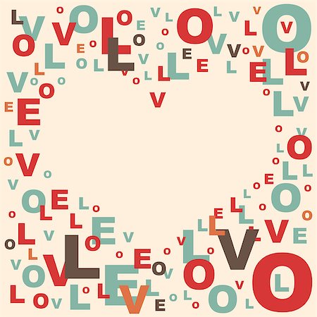 simsearch:400-07261564,k - Frame consisting of letters. The concept of Valentine's Day Stock Photo - Budget Royalty-Free & Subscription, Code: 400-07323175