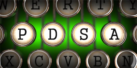 PDSA - Plan-Do-Study-Act - on Old Typewriter's Keys on Green Background. Photographie de stock - Aubaine LD & Abonnement, Code: 400-07323323