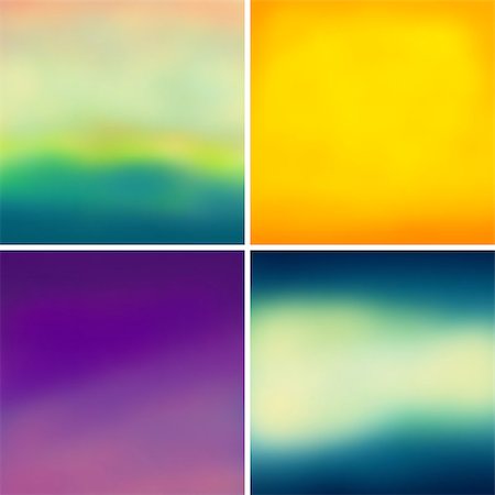 simsearch:400-08753688,k - Abstract colorful blurred vector backgrounds set 5 Foto de stock - Super Valor sin royalties y Suscripción, Código: 400-07323346