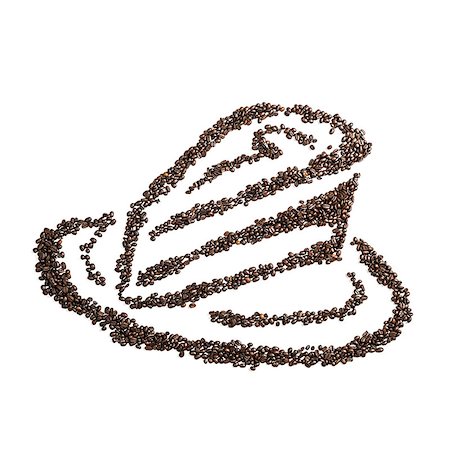 simsearch:400-05371796,k - Image of a cake made from coffee beans isolated on white background Stock Photo - Budget Royalty-Free & Subscription, Code: 400-07323469