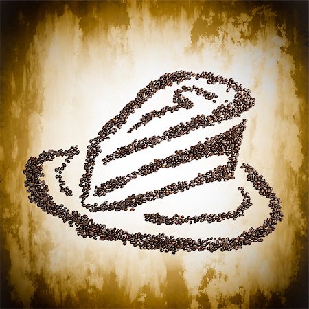 Image of a cake made from coffee beans Stock Photo - Budget Royalty-Free & Subscription, Code: 400-07323470