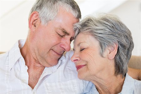 simsearch:400-07334704,k - Closeup of loving senior couple with head to head in house Stock Photo - Budget Royalty-Free & Subscription, Code: 400-07334723