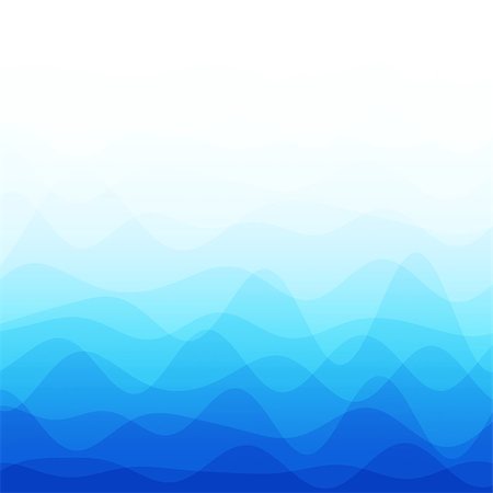 simsearch:400-07717164,k - Abstract blue gradient wave background with copy space Photographie de stock - Aubaine LD & Abonnement, Code: 400-07337764